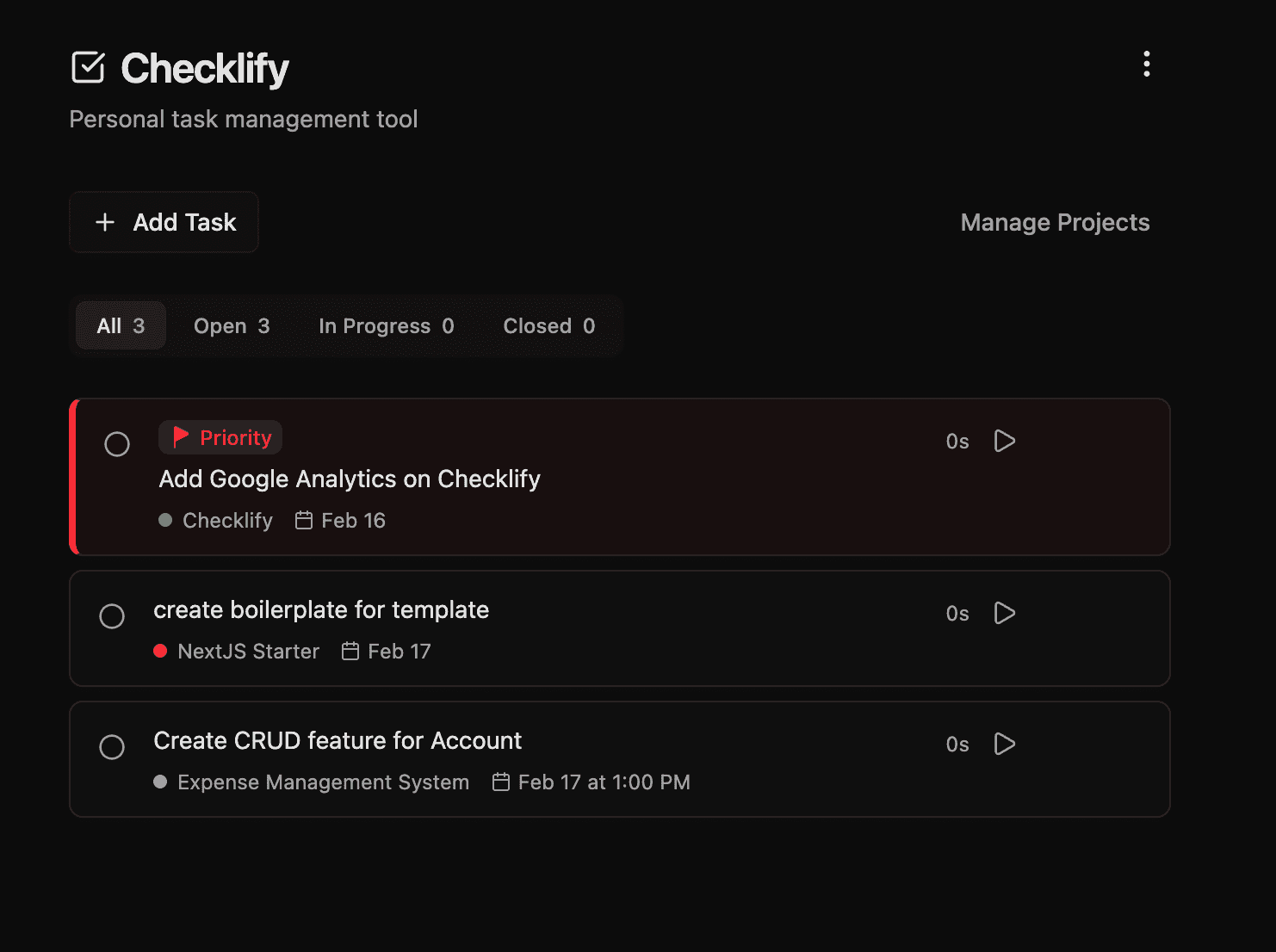 Checklify screenshot